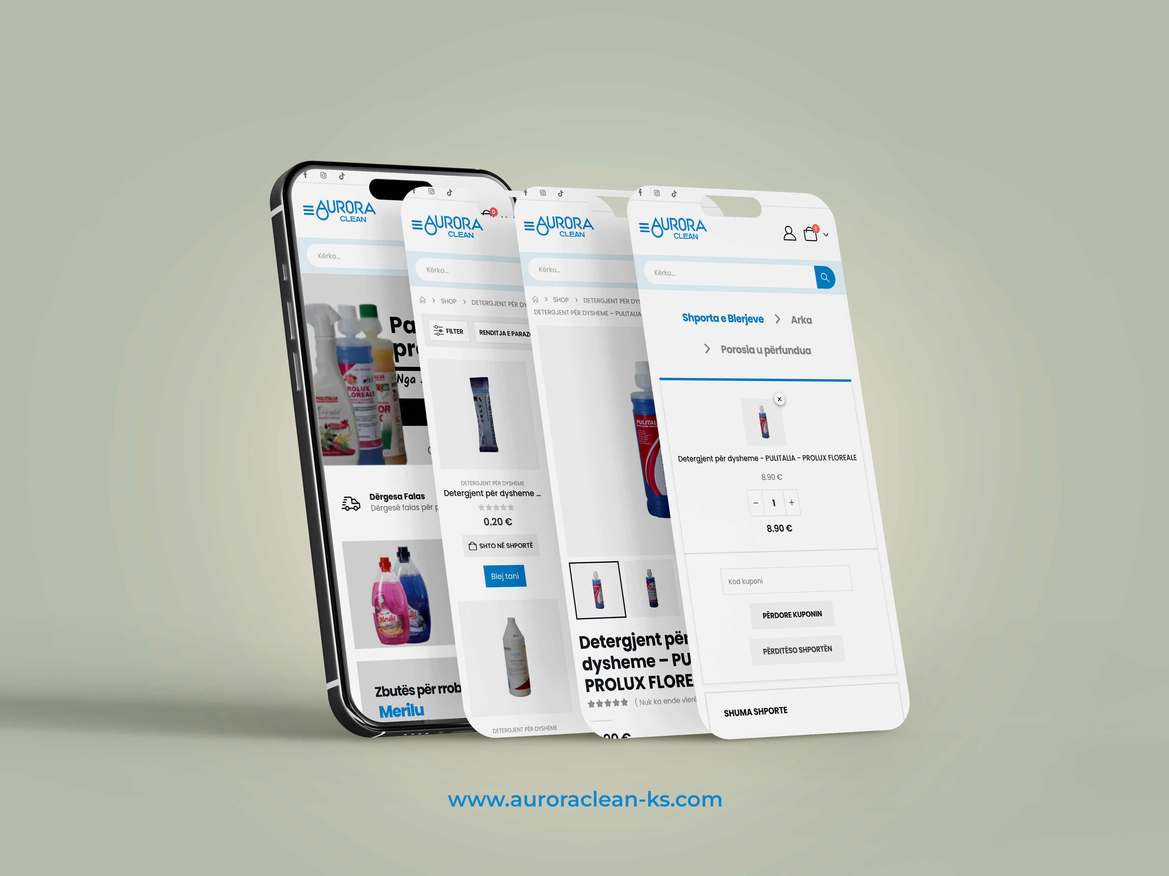 Aurora Clean – E-commerce Website for Cleaning Products